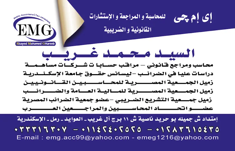 مكتب EMG للمحاسبه والمراجعه (السيد غريب )