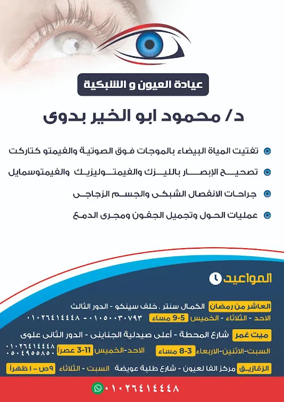 Dr. Mahmoud Abou El-Kheir Ophthalmology and Retina Clinic in Mit Ghamr