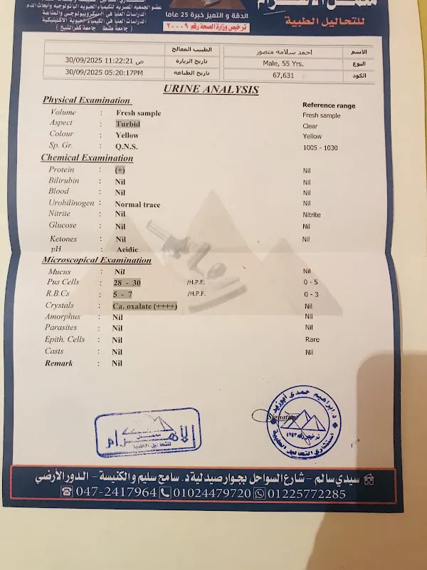 عيادة ا.د. محمد عبد الرحيم الصالحي المسالك البولية